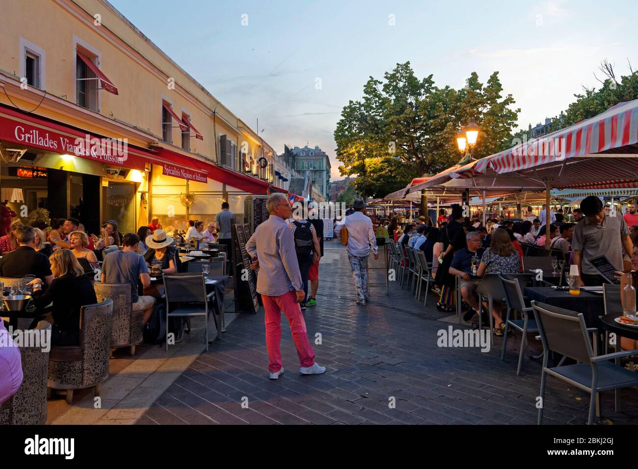 France, Alpes-Maritimes, Nice, old town, cours Saleya, place Charles Félix Stock Photo
