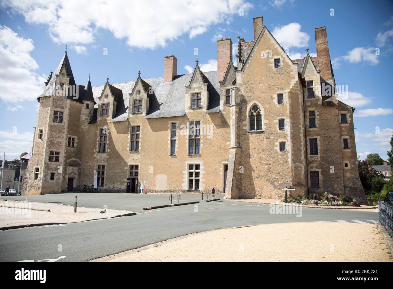 France, Maine et Loire, Loire valley listed as World Heritage by UNESCO, Baugé, King René's castle Stock Photo