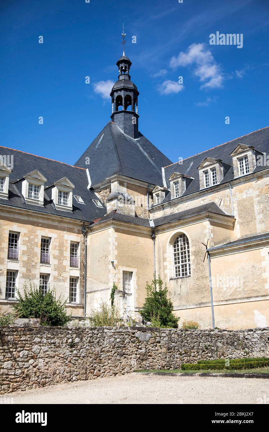 France, Maine et Loire, Loire valley listed as World Heritage by UNESCO, Baugé, the Hôtel-Dieu de Baugé former hospital contains an exceptional pharmacy dating from 1675 called apothecary Stock Photo