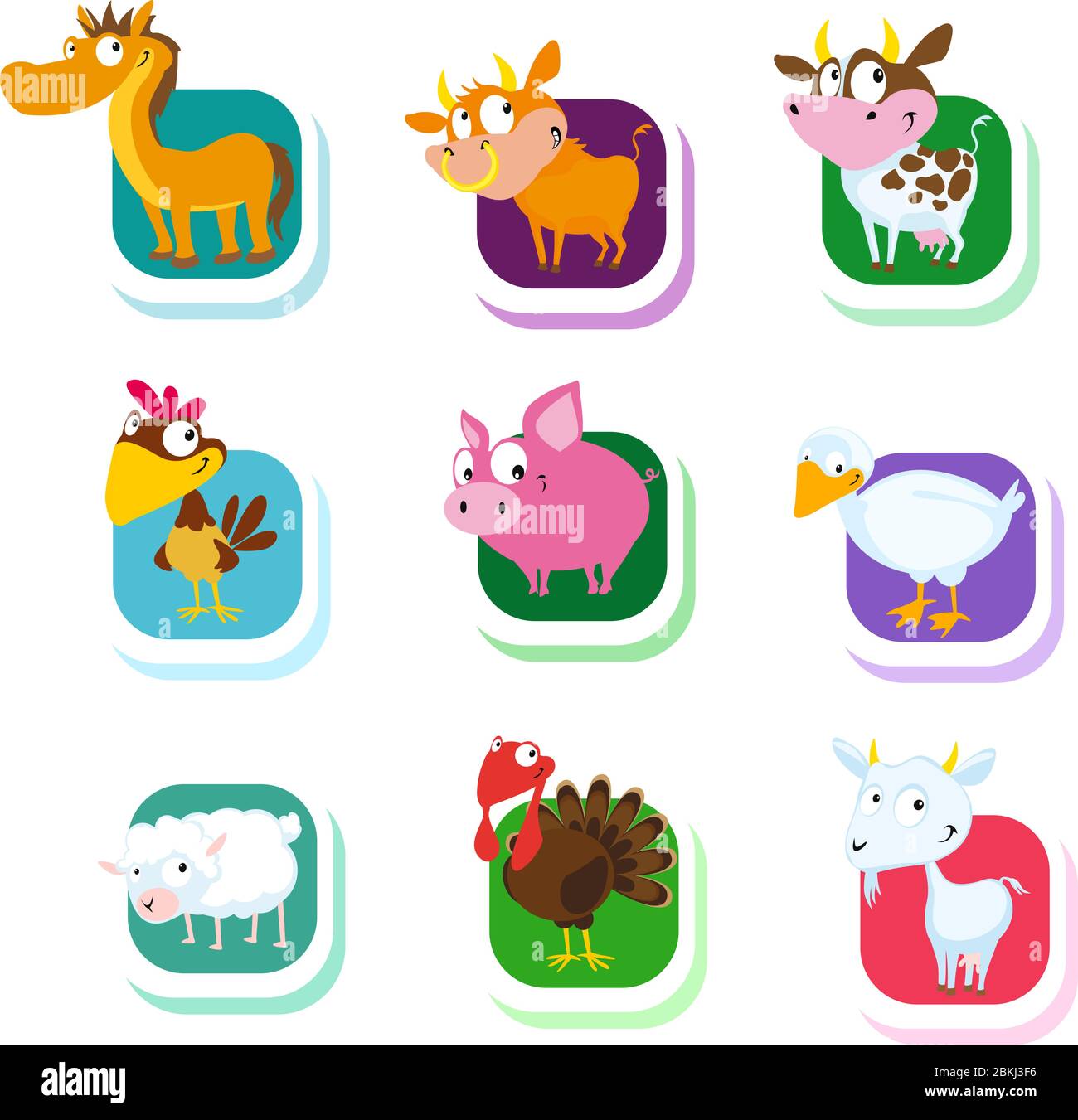 farm animals - vector icon Stock Vector Image & Art - Alamy