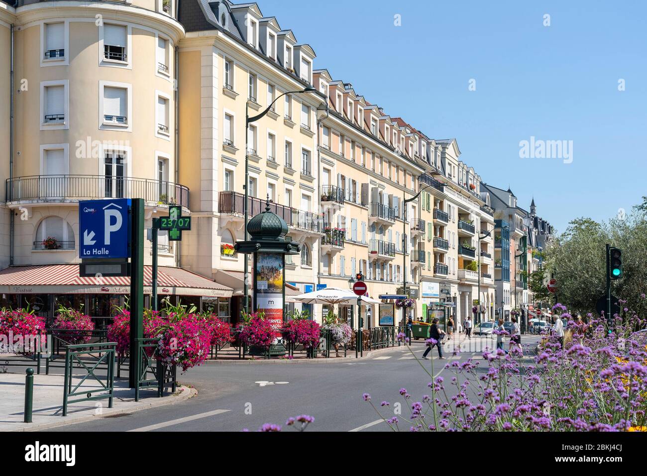 France, Hauts de Seine, Le Plessis-Robinson, Avenue Charles de Gaulle Stock Photo
