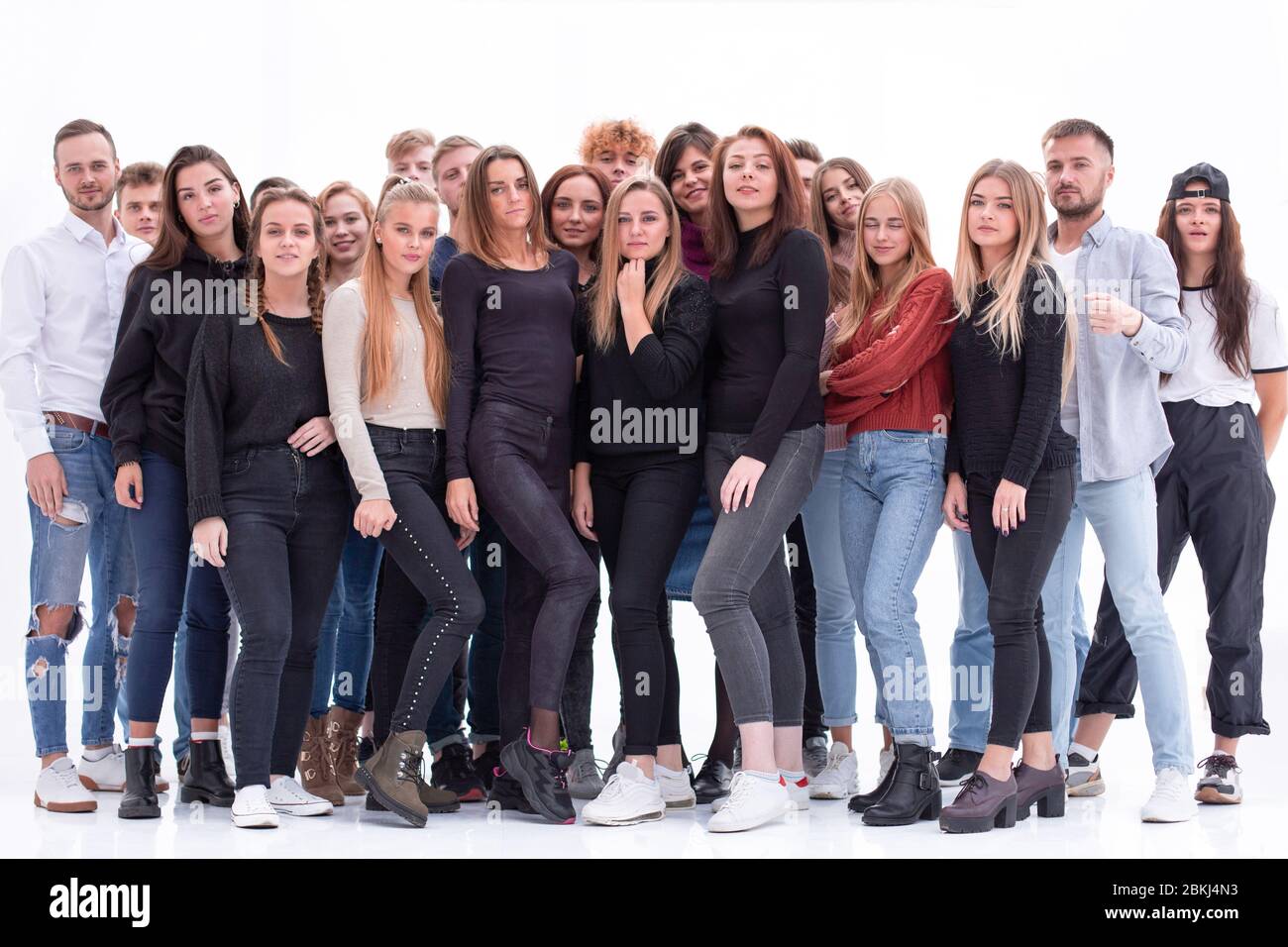 large group of diverse young people standing together Stock Photo - Alamy