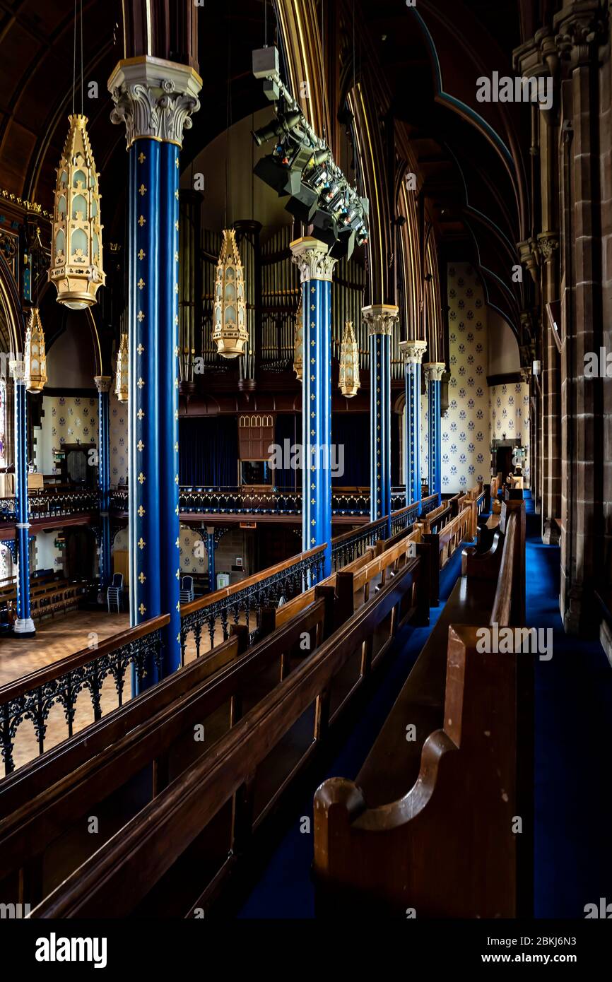 United Kingdom, Scotland, Glasgow, University of Glasgow that inspired the Harry Potter universe, founded in 1451 under James II of Scotland, it is the fourth oldest university in the Anglo-Saxon world, Bute Hall Stock Photo