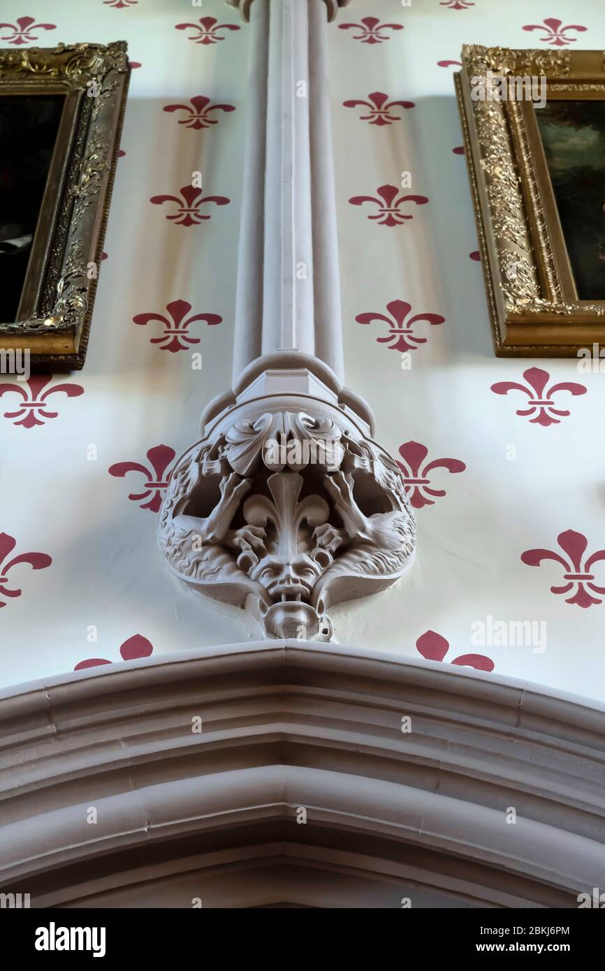 United Kingdom, Scotland, Glasgow, University of Glasgow that inspired the Harry Potter universe, founded in 1451 under James II of Scotland, it is the fourth oldest university in the Anglo-Saxon world, Bute Hall Stock Photo