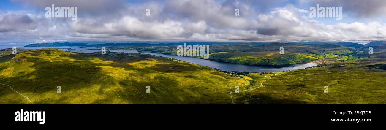 United Kingdom, Scotland, Highlands, Hebrides, Isle of Skye, Loch Harport, Fiscavaig Stock Photo