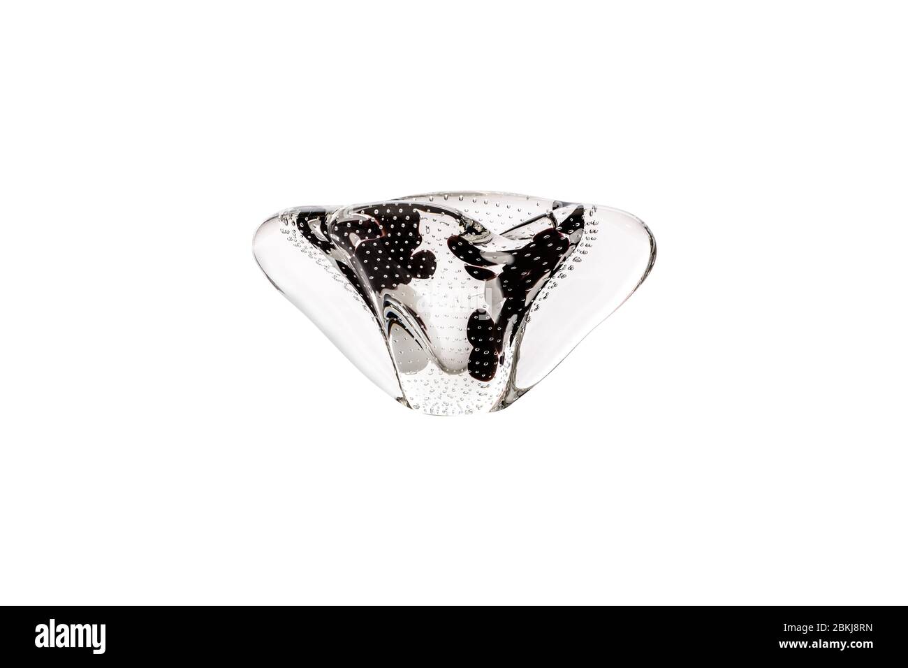 Elegant glass vase isolated on a white background (glass, empty, vase