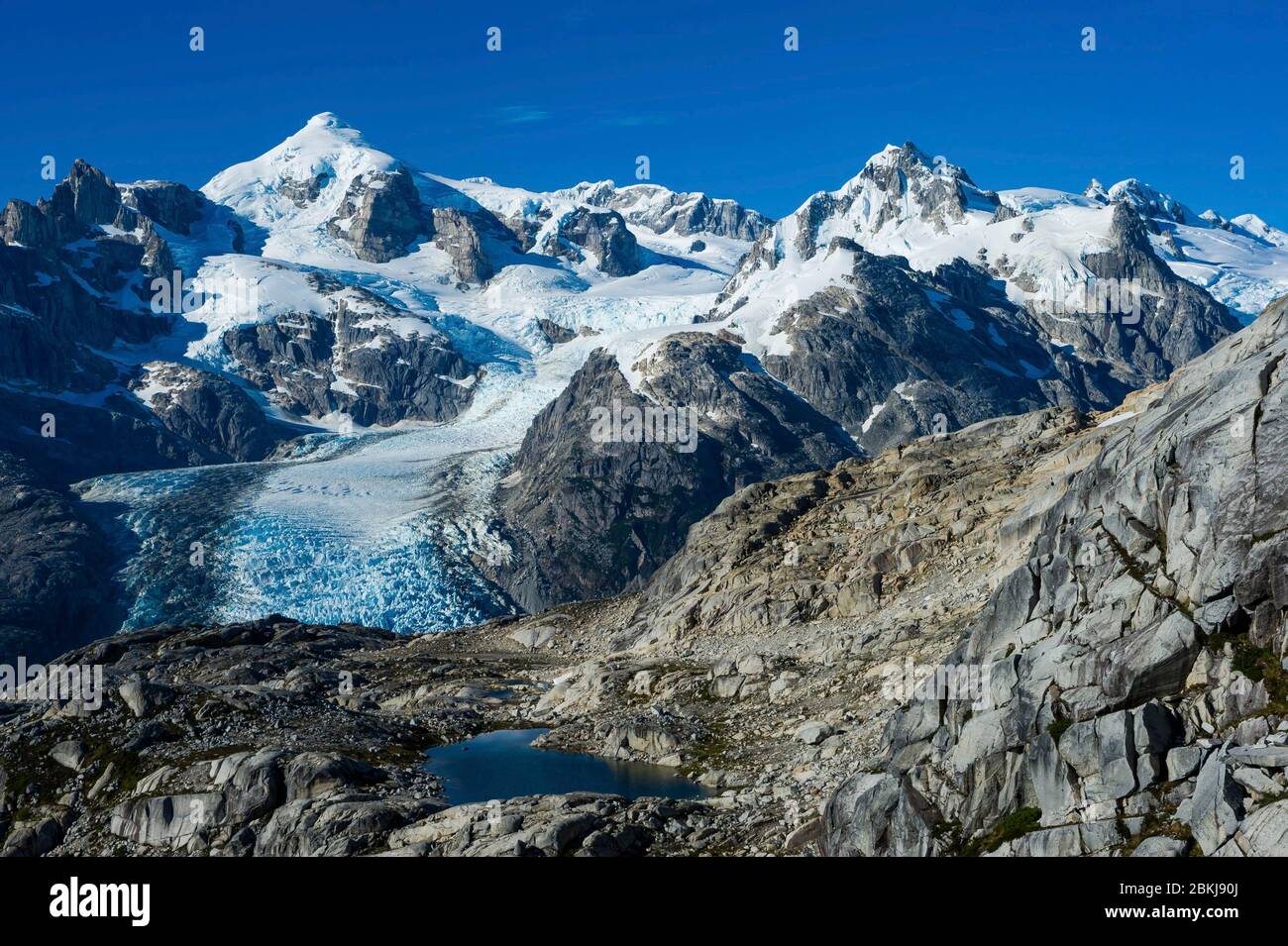 Chile, Patagonia, Aysen, Coyhaique, in the glacial folds of the St Valentin massif Stock Photo