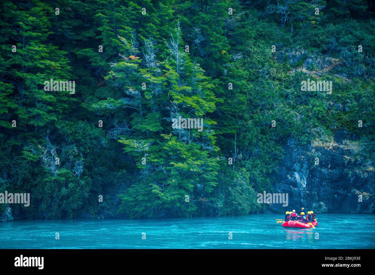 Chile, Patagonia, Aysen, Coyhaique, rafting on the rio Baker Stock Photo