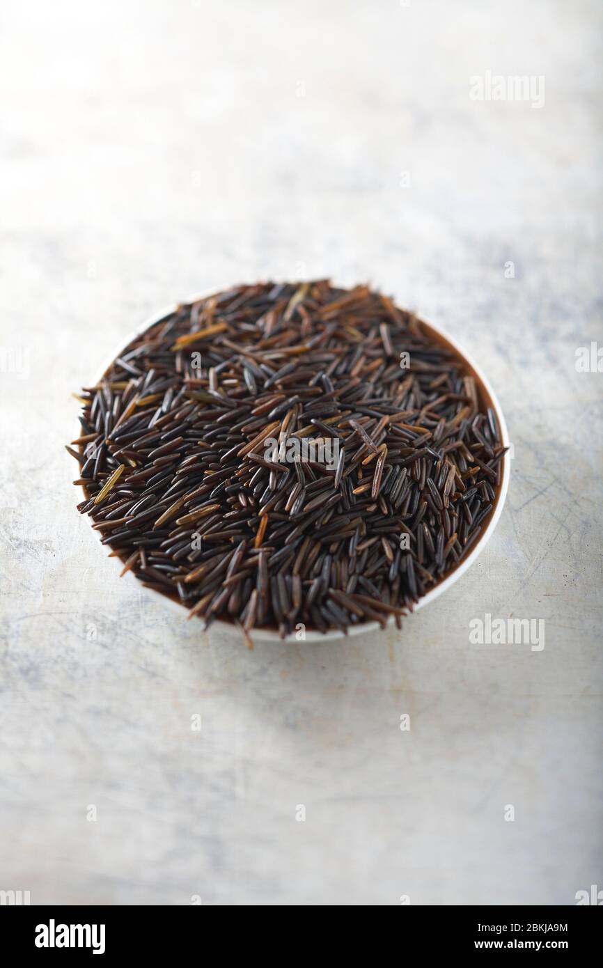 Organic ingredients, wild rice Stock Photo Alamy