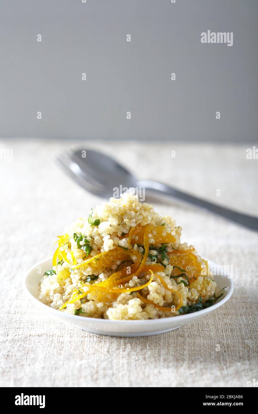 Orange Mint Quinoa Stock Photo