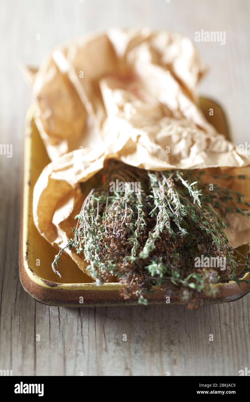 Dried thyme Stock Photo