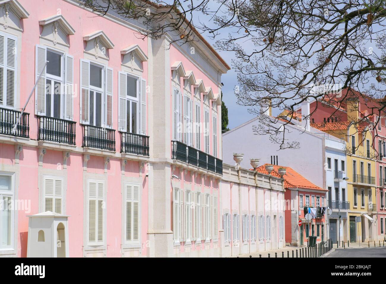 Portugal, Lisbon, Estrela, Palacio das Necessidades (Palace of Necessities) from the 18th century, former royal residence of Portuguese sovereigns and current seat of the Portuguese Ministry of Foreign Affairs Stock Photo
