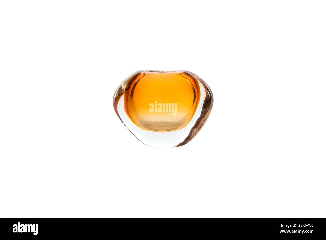 Elegant glass vase isolated on a white background (glass, empty, vase ...