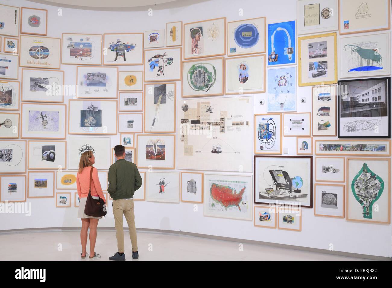 Portugal, Lisbon, Belém, MAAT (Museum of Art, Architecture and Technology or Museu de Arte, Arquitetura e Tecnologia), exhibition by Portuguese artist Miguel Palma Stock Photo