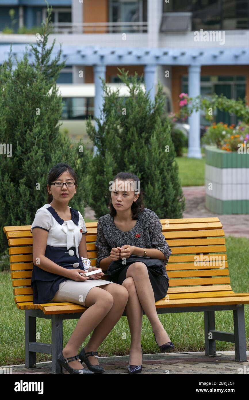North Korea, Pyongyang, daily life Stock Photo