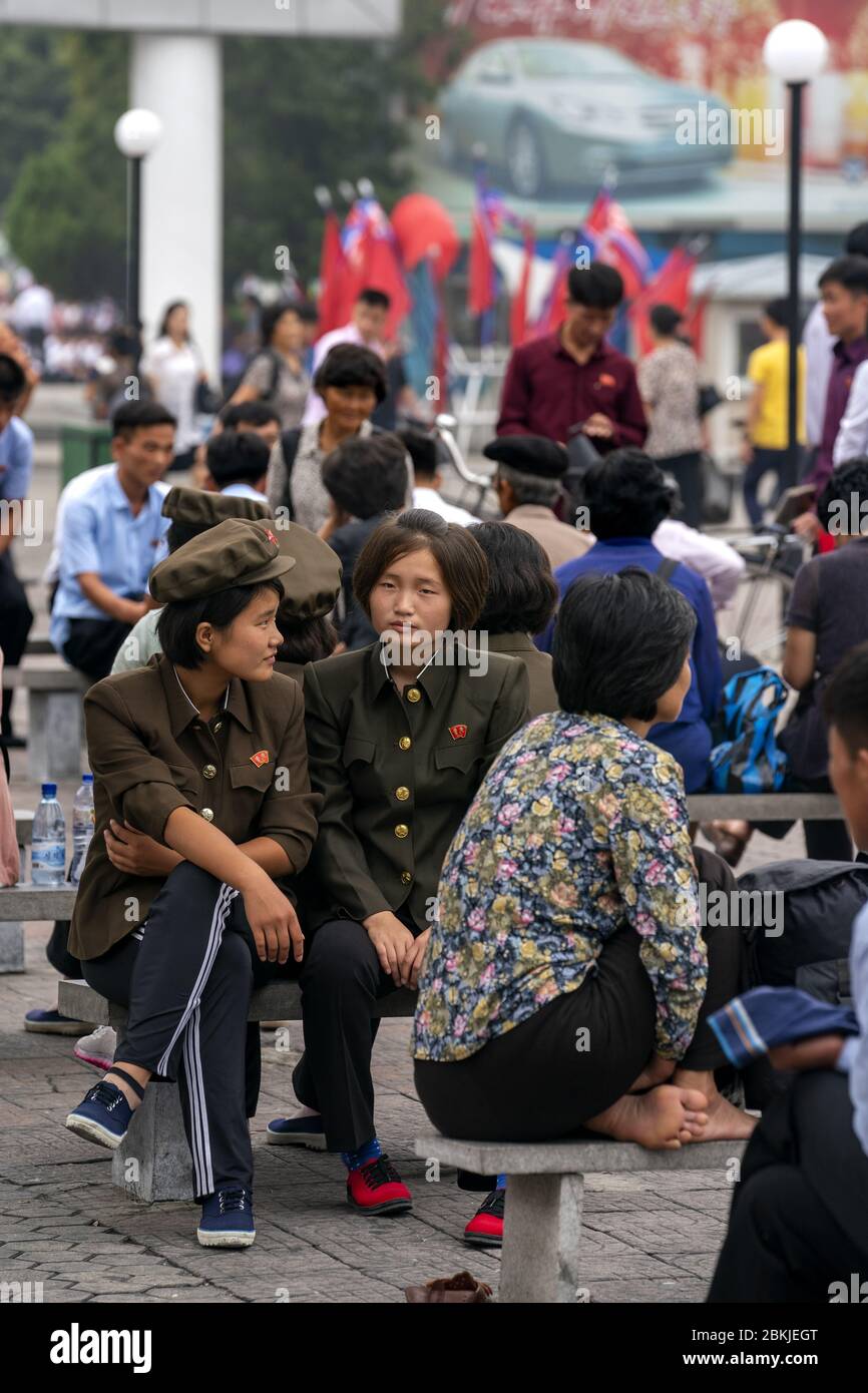 North Korea, Pyongyang, daily life Stock Photo