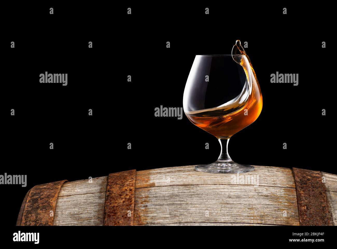 brandy or cognac in glass Stock Photo Alamy