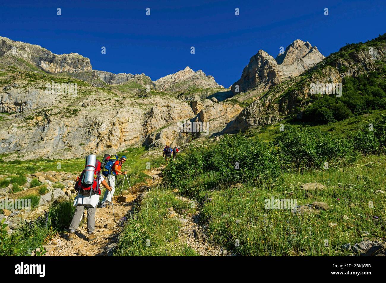 Spain, Aragon, National Park of Ordesa and Monte Perdido, listed as World Heritage by UNESCO, Bielsa, Val de Pineta Stock Photo