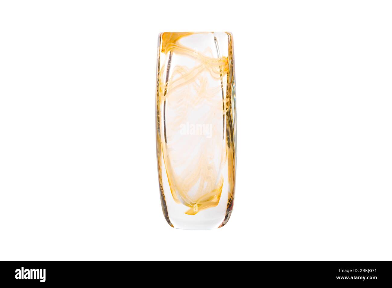 Elegant glass vase isolated on a white background (glass, empty, vase ...