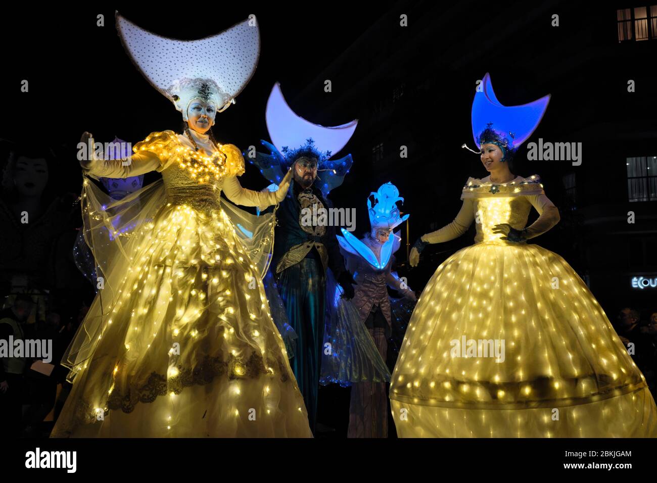 France, Alpes Maritimes, Menton, street, Fete du Citron, night parade Stock  Photo - Alamy