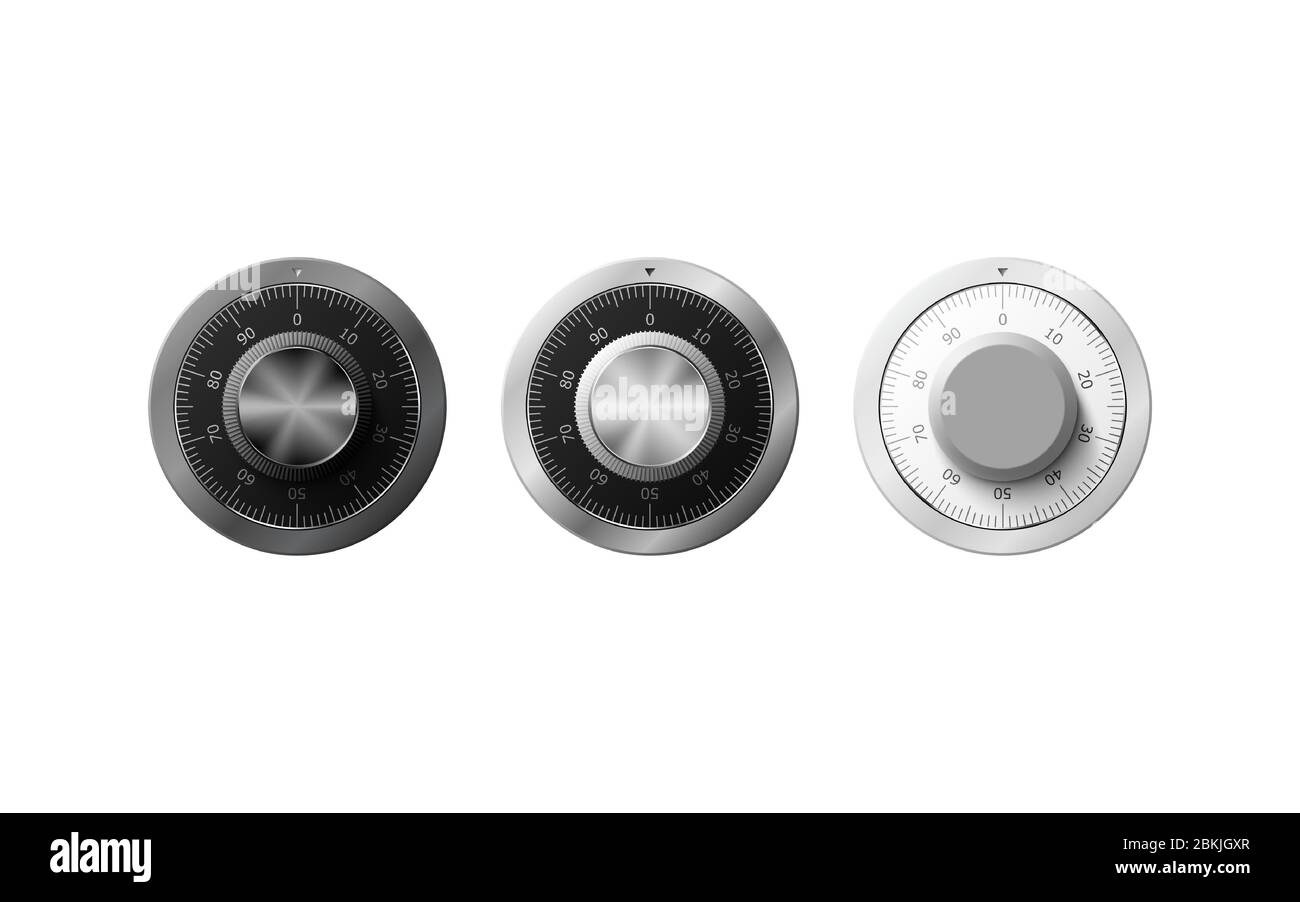 Realistic combination lock isolated on white background. Data security ...