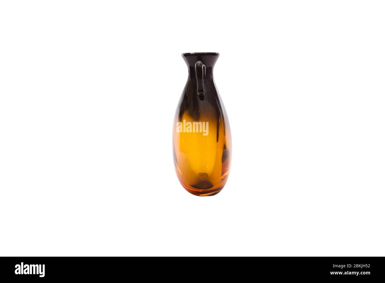 Elegant glass vase isolated on a white background (glass, empty, vase ...