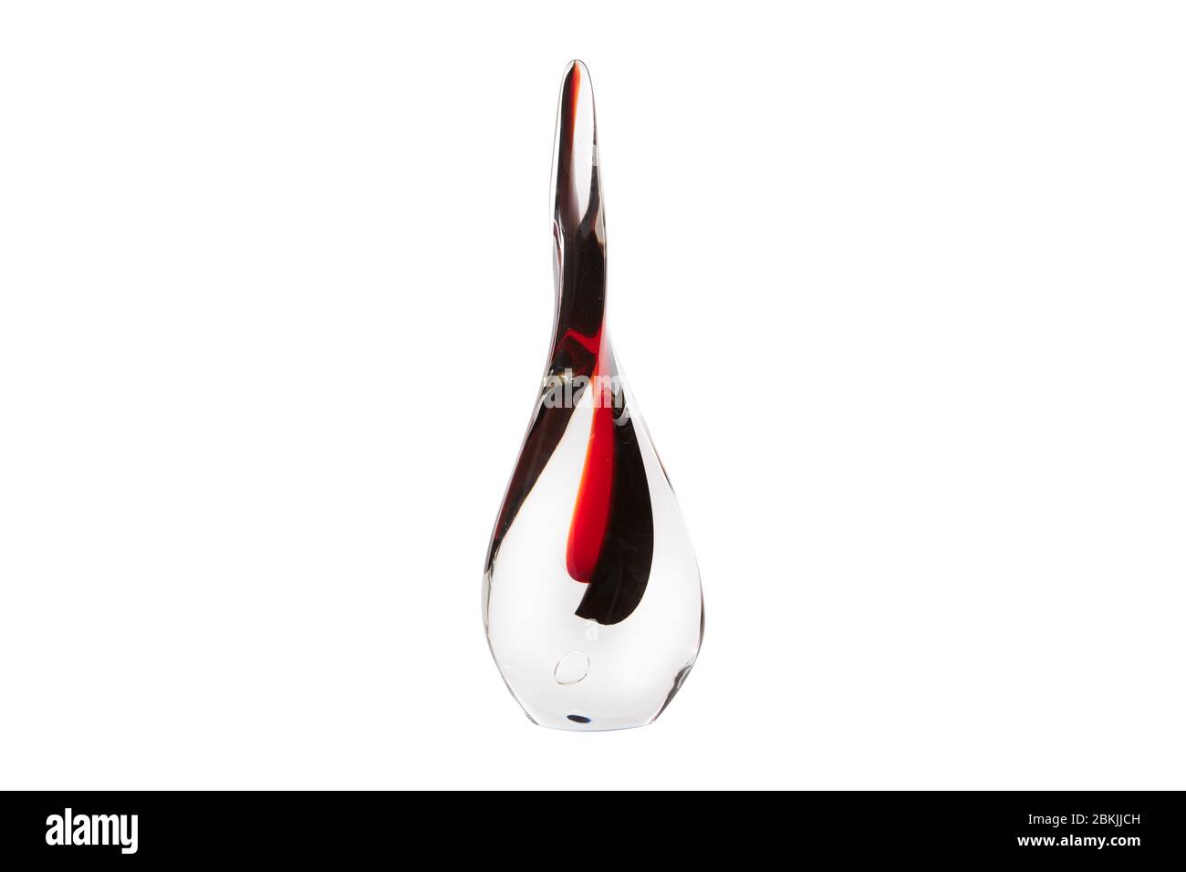 Elegant glass vase isolated on a white background (glass, empty, vase