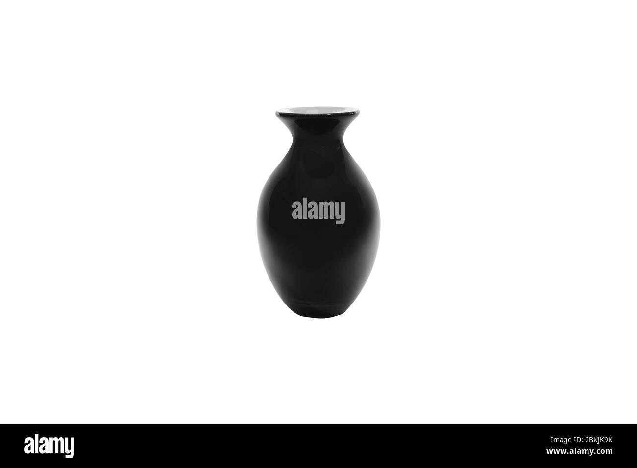 Elegant glass vase isolated on a white background (glass, empty, vase ...