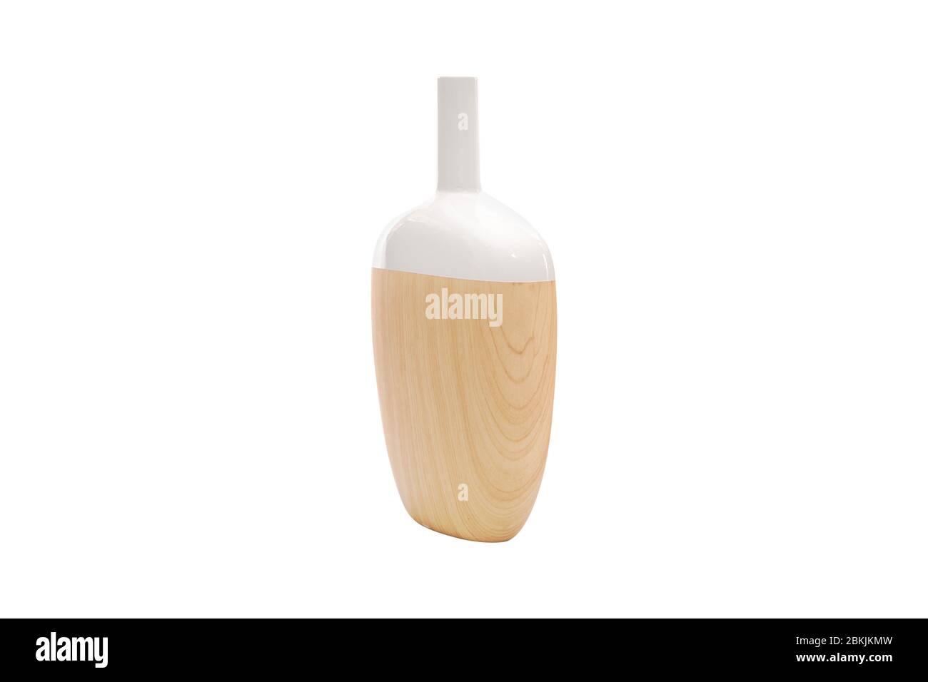 Elegant glass vase isolated on a white background (glass, empty, vase ...