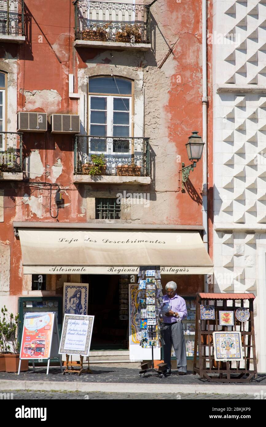 Store on Bacalhoeiros Street in the Alfama District, Lisbon, Portugal, Europe Stock Photo