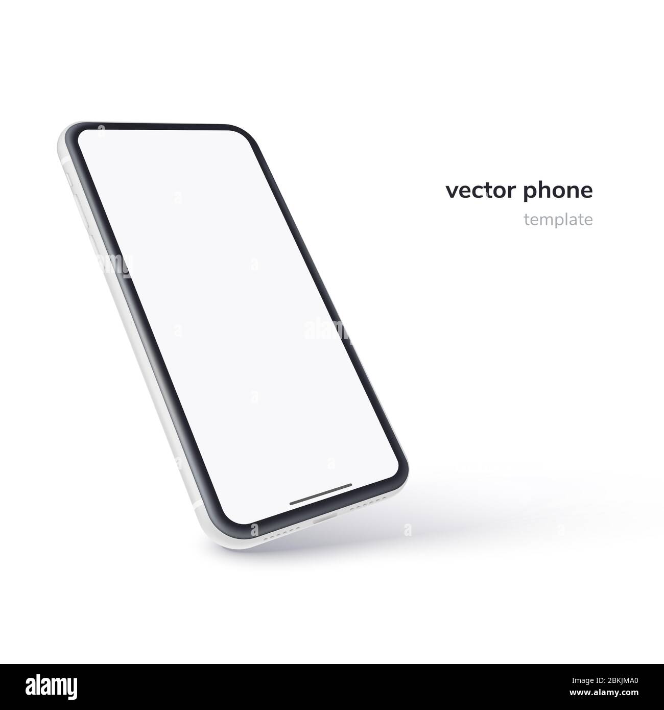 Vector Phone Isolated On White Background Realistic Template Mock Up With Empty Screen For Business Presentations Stock Vector Image Art Alamy