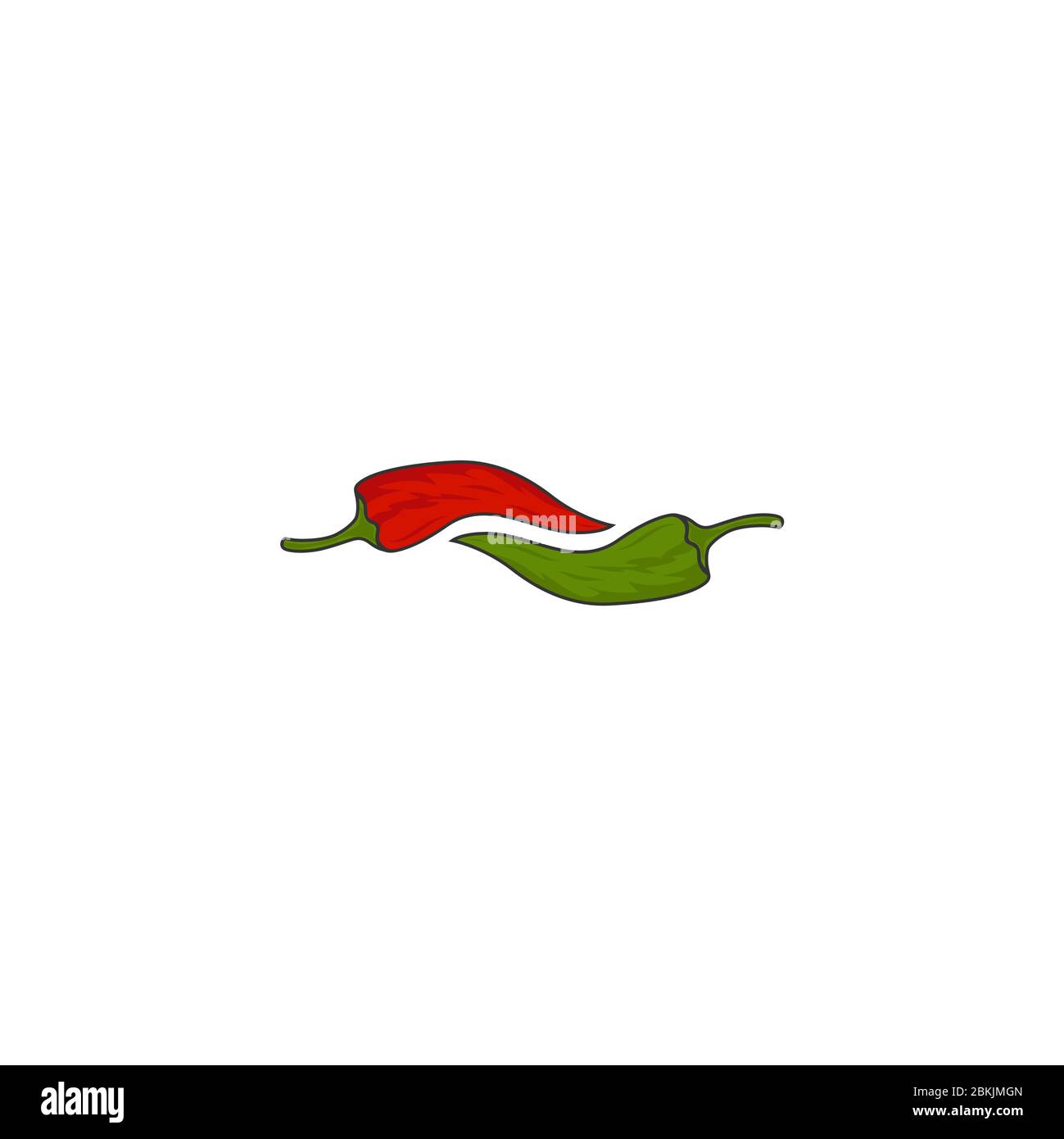 Mexican chili jalapeno logo design. Stock Vector