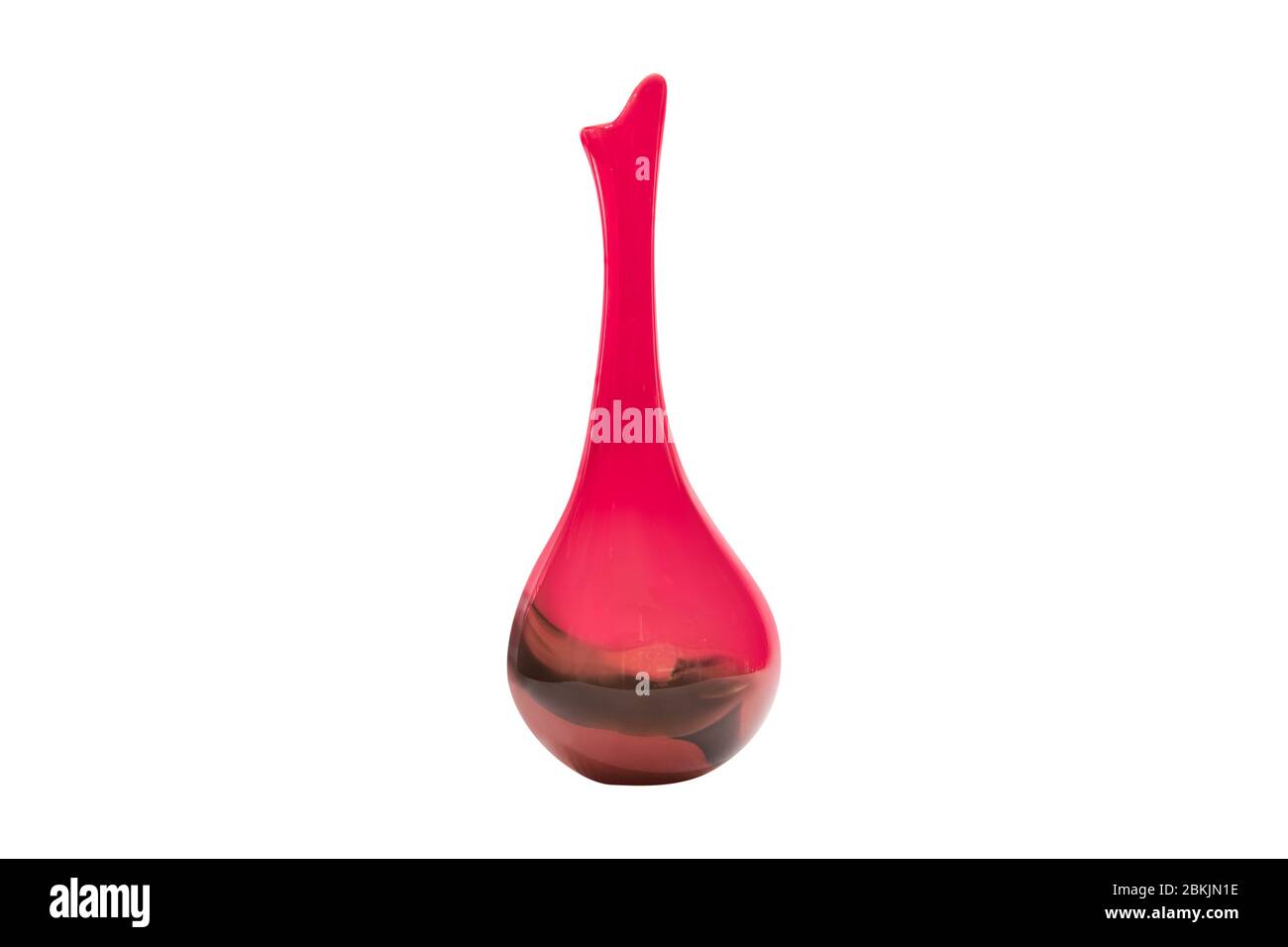 Elegant glass vase isolated on a white background (glass, empty, vase