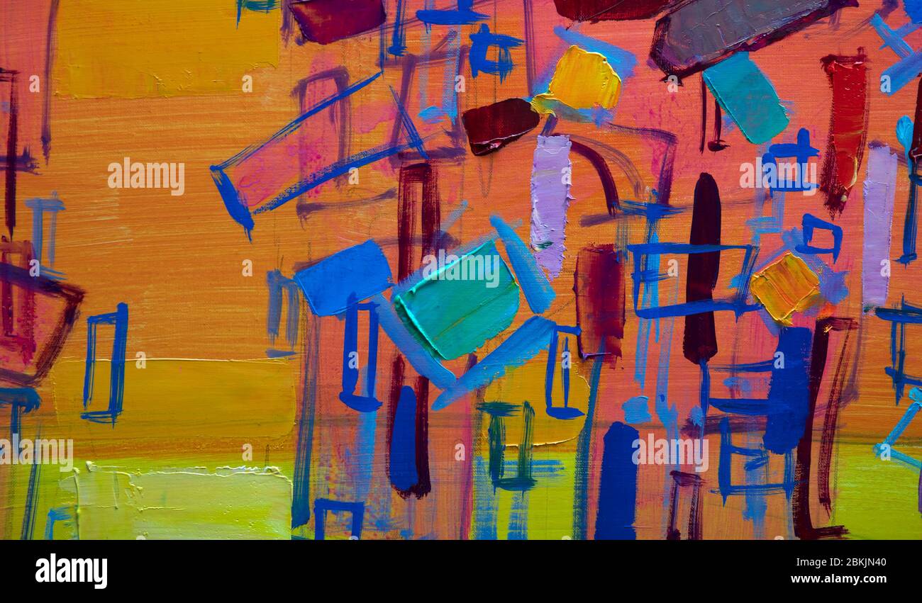 Oil painting, abstract drawing, handmade Stock Photo Alamy