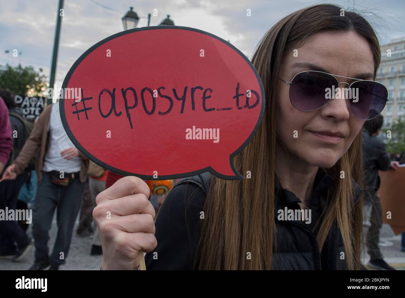 Athens Greece 4th May 2020 The Sign Held By A Protester Reads Aposyre To