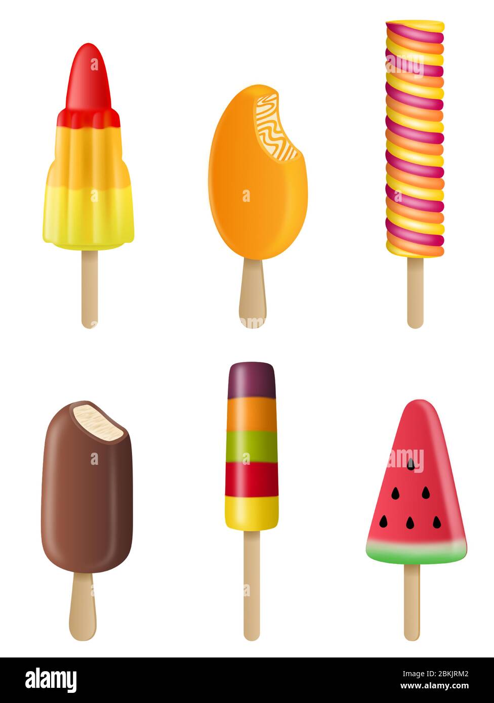 set of ice cream Stock Vector Image & Art - Alamy
