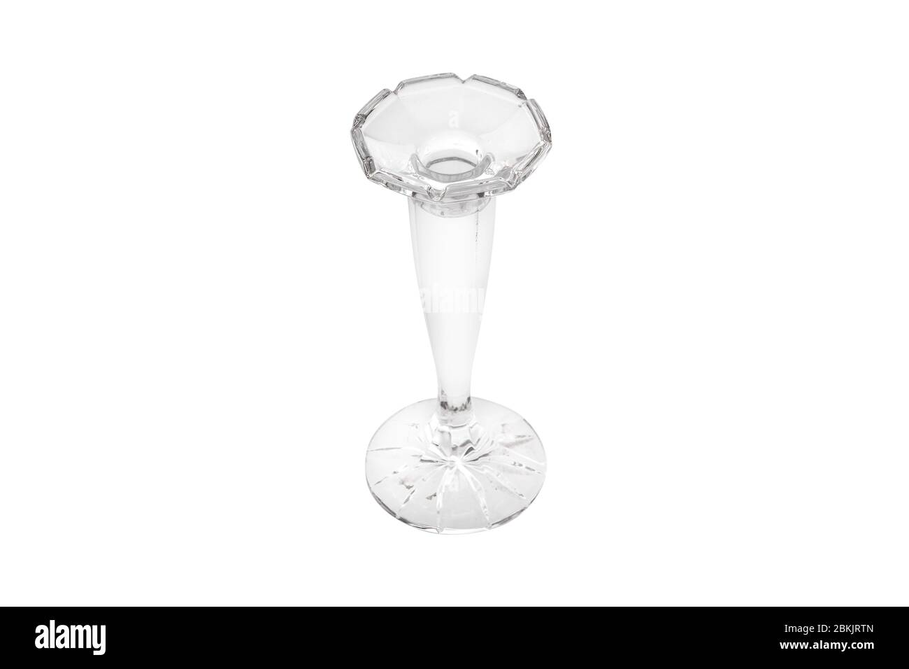 Elegant glass vase isolated on a white background (glass, empty, vase ...
