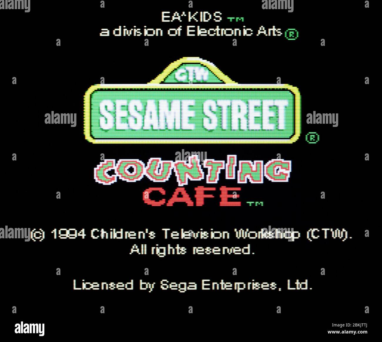 Sesame Street Counting Cafe - Sega Genesis Mega Drive - Editorial use only Stock Photo