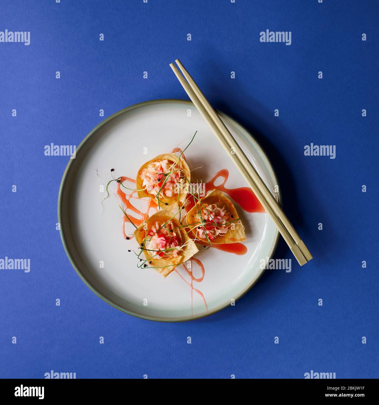 Close up of fish plate for Chinese New Year Stock Photo - Alamy