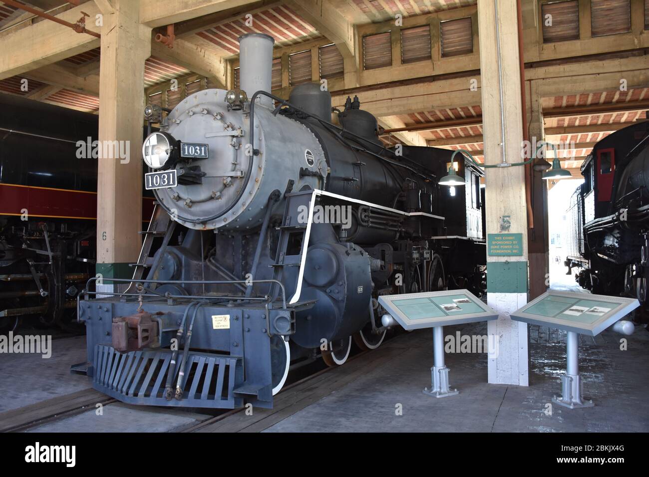 #1031 Steam Locomotive on display at the North Carolina Transportation Museum. Stock Photo