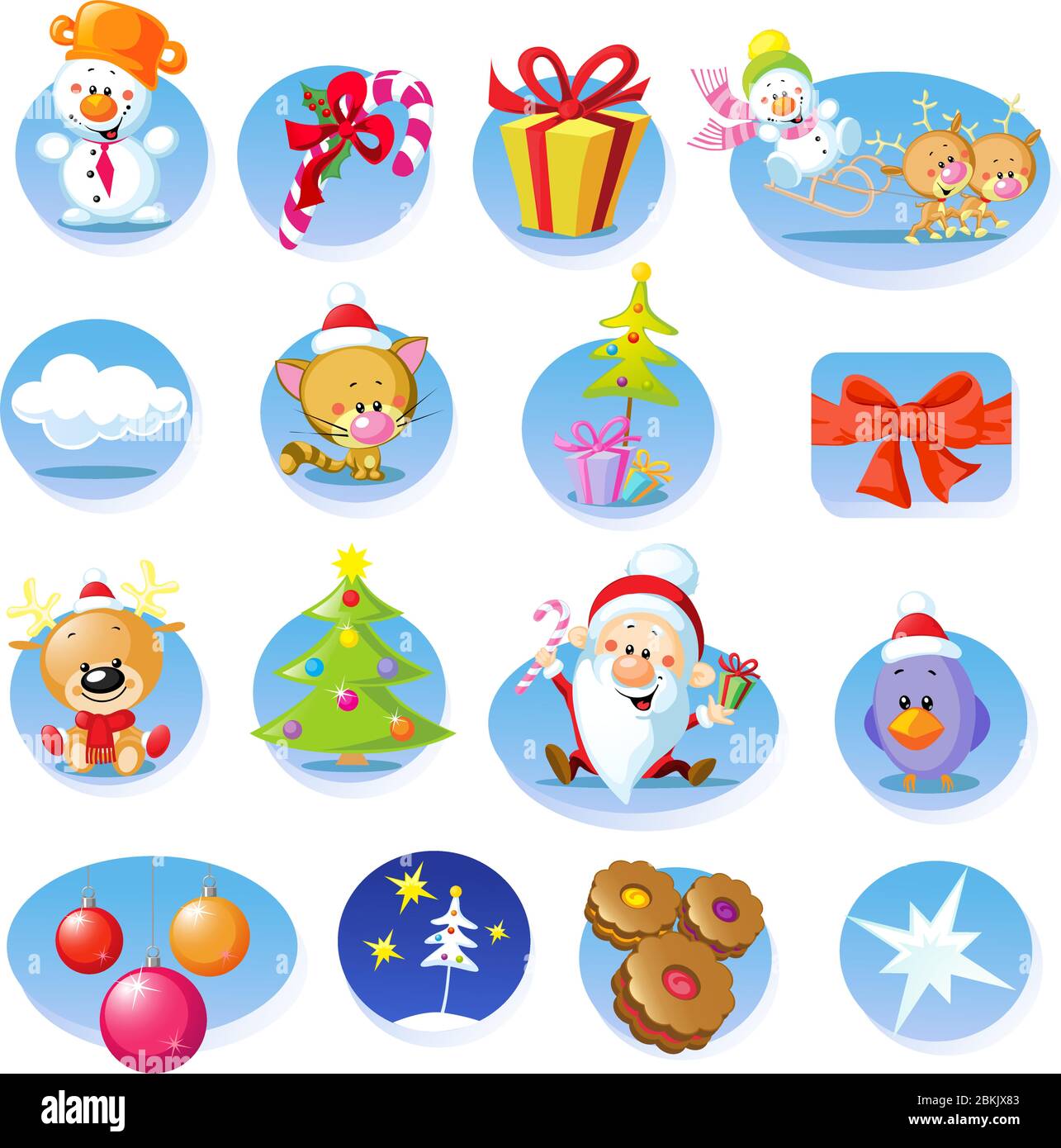 Set of Christmas icons - Vector illustration Stock Vector Image & Art ...