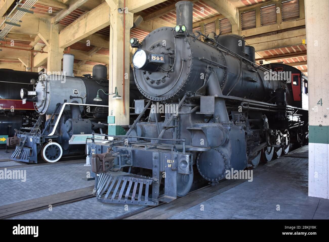The #544 Steam Locomotive at the North Carolina Transportation Museum. Stock Photo