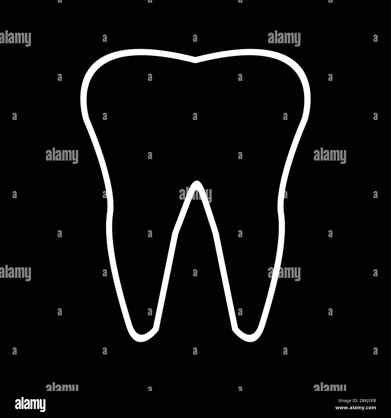 Beautiful teeth vector line icon Stock Vector Image & Art - Alamy
