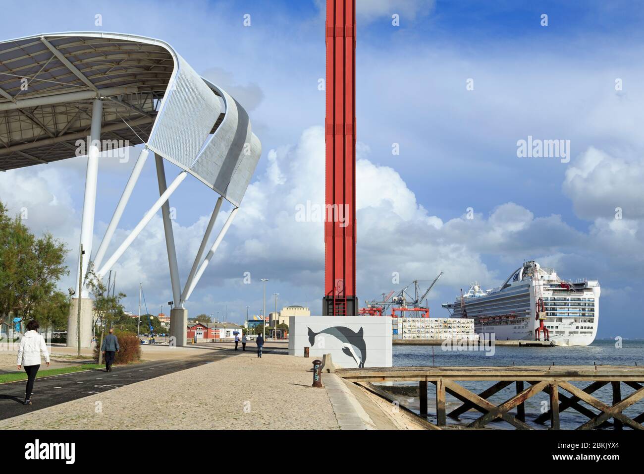 Cruise ship at Santo Amaro Dock,Lisbon, Portugal,Europe Stock Photo Alamy