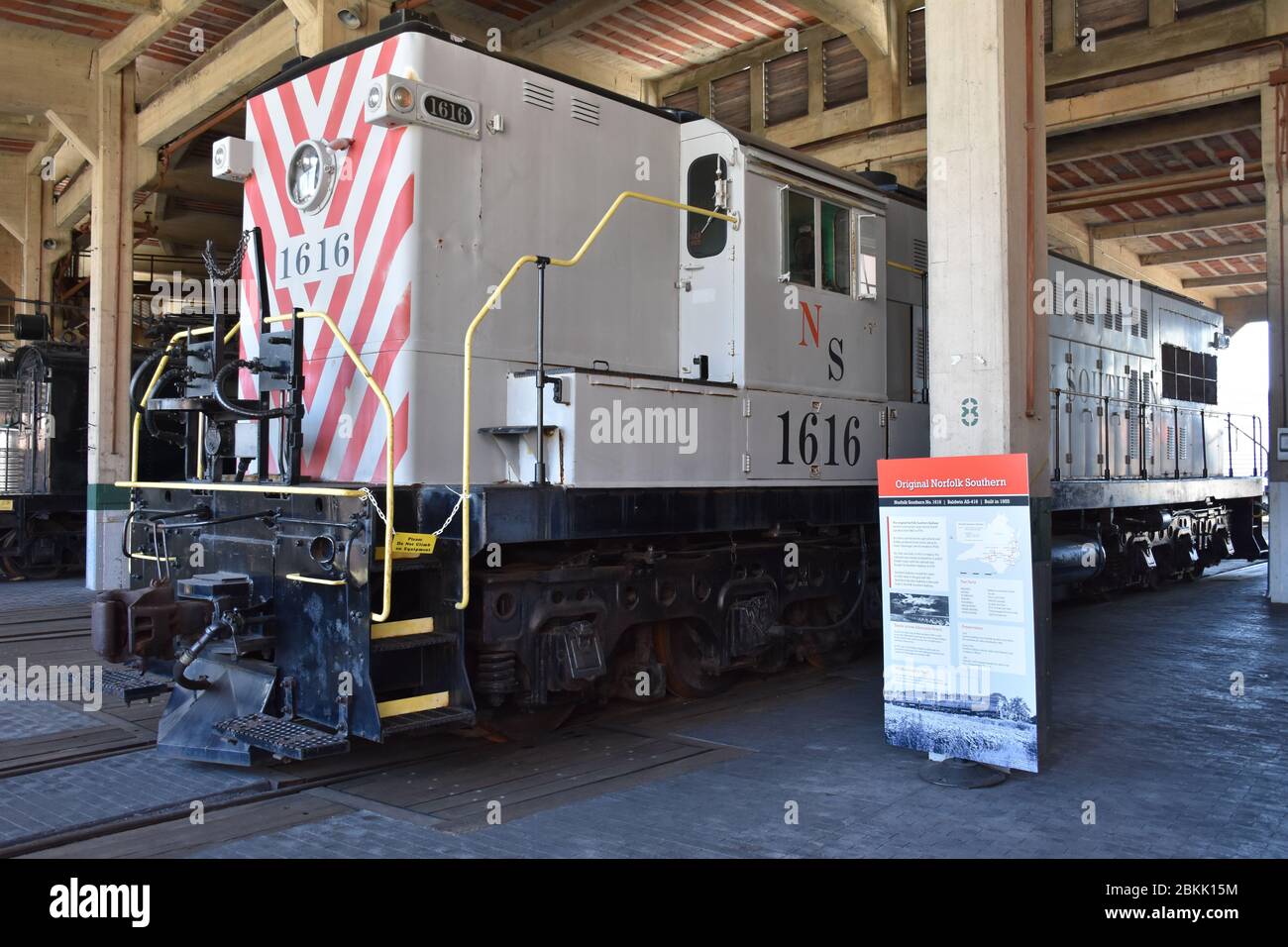 #1616 Baldwin Locomotive on display at the North Carolina Transportation Museum. Stock Photo