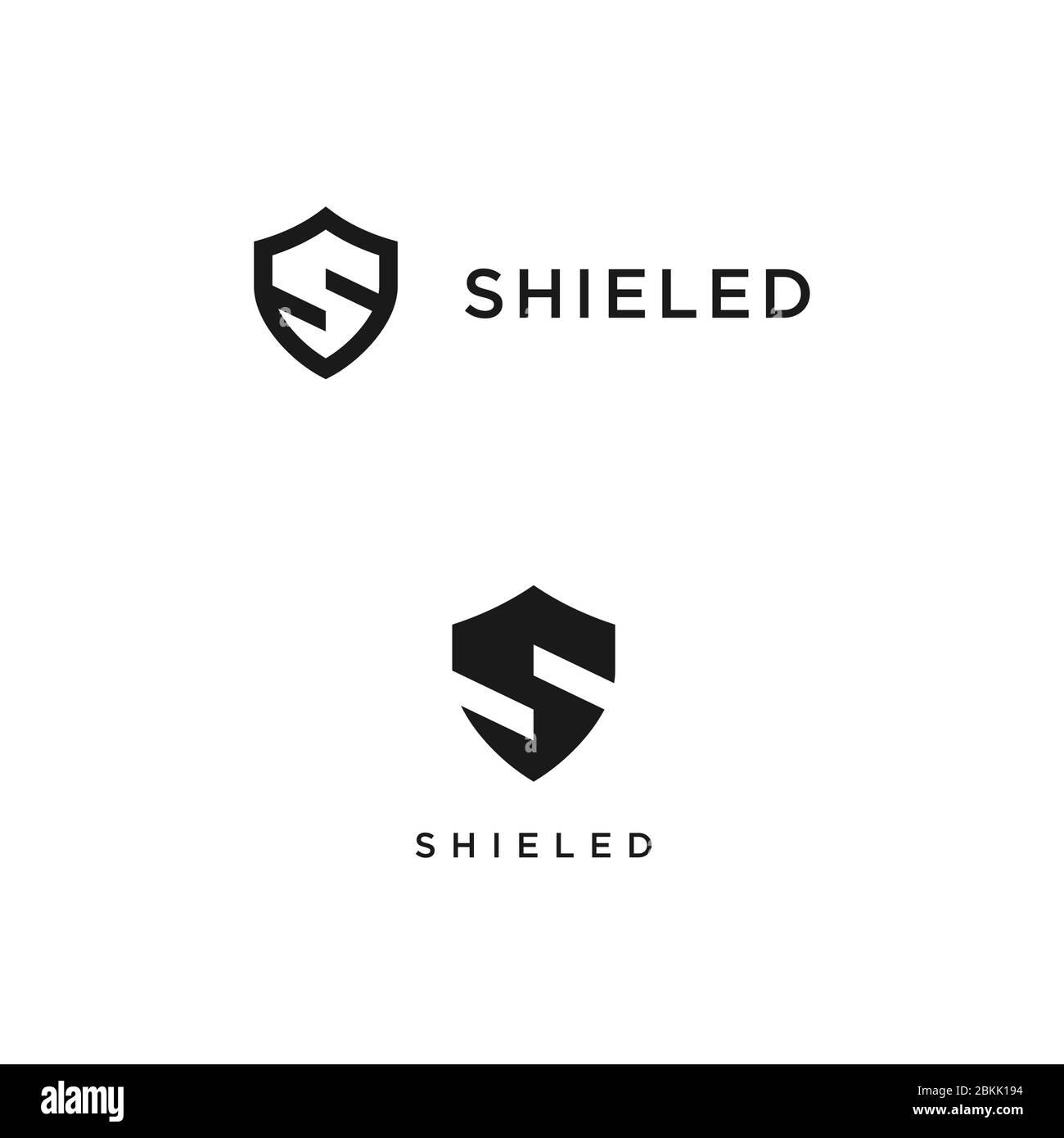 Initial Letter S Shield Secure Safe logo design Stock Vector