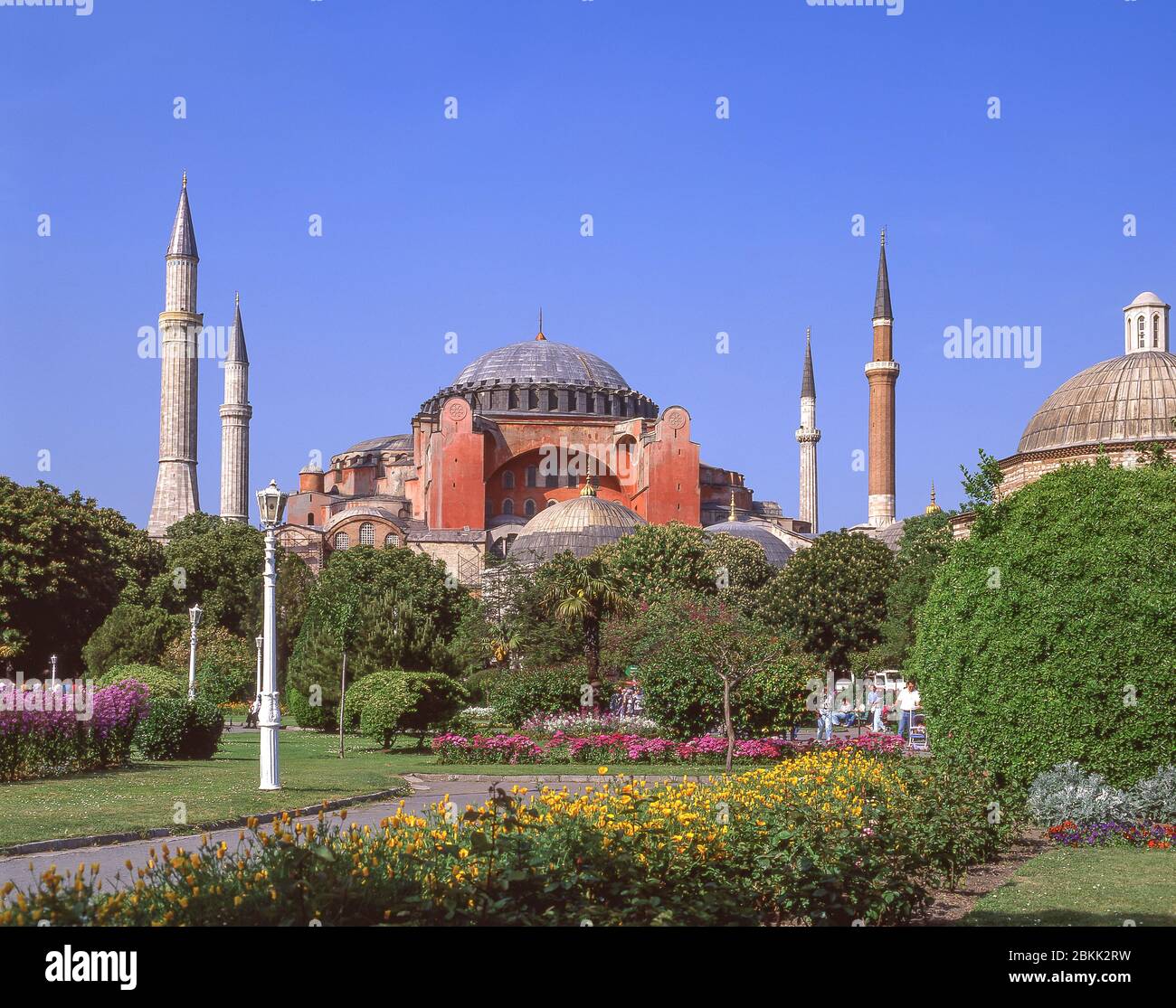 Haghi Sophia (Church of the Holy Wisdom) from Sultan Ahmet Park, Fatih District, Istanbul, Republic of Turkey Stock Photo