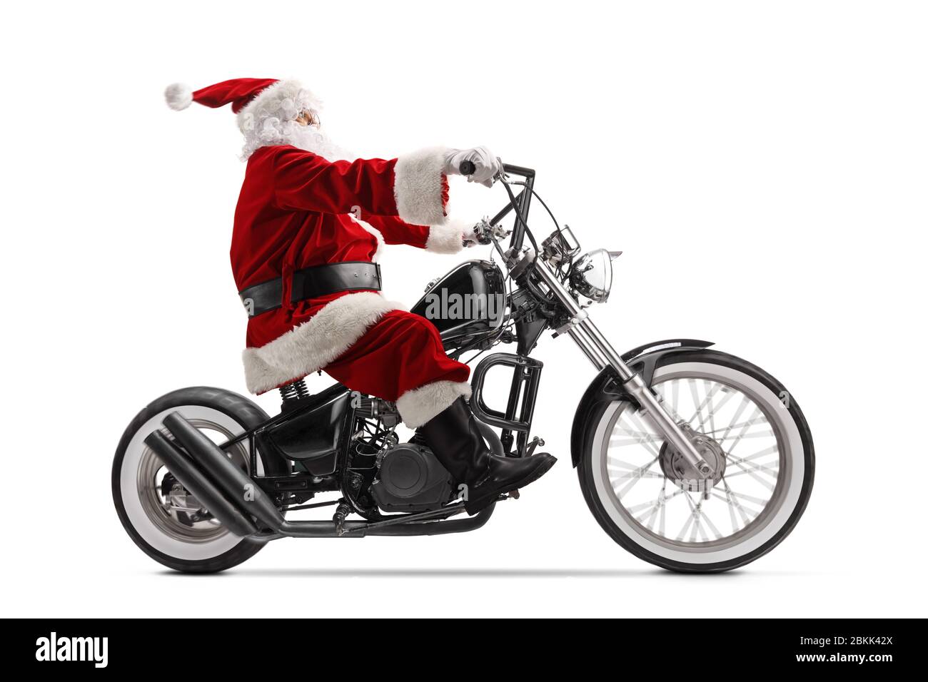 Santa claus on motorcycle Cut Out Stock Images & Pictures Alamy