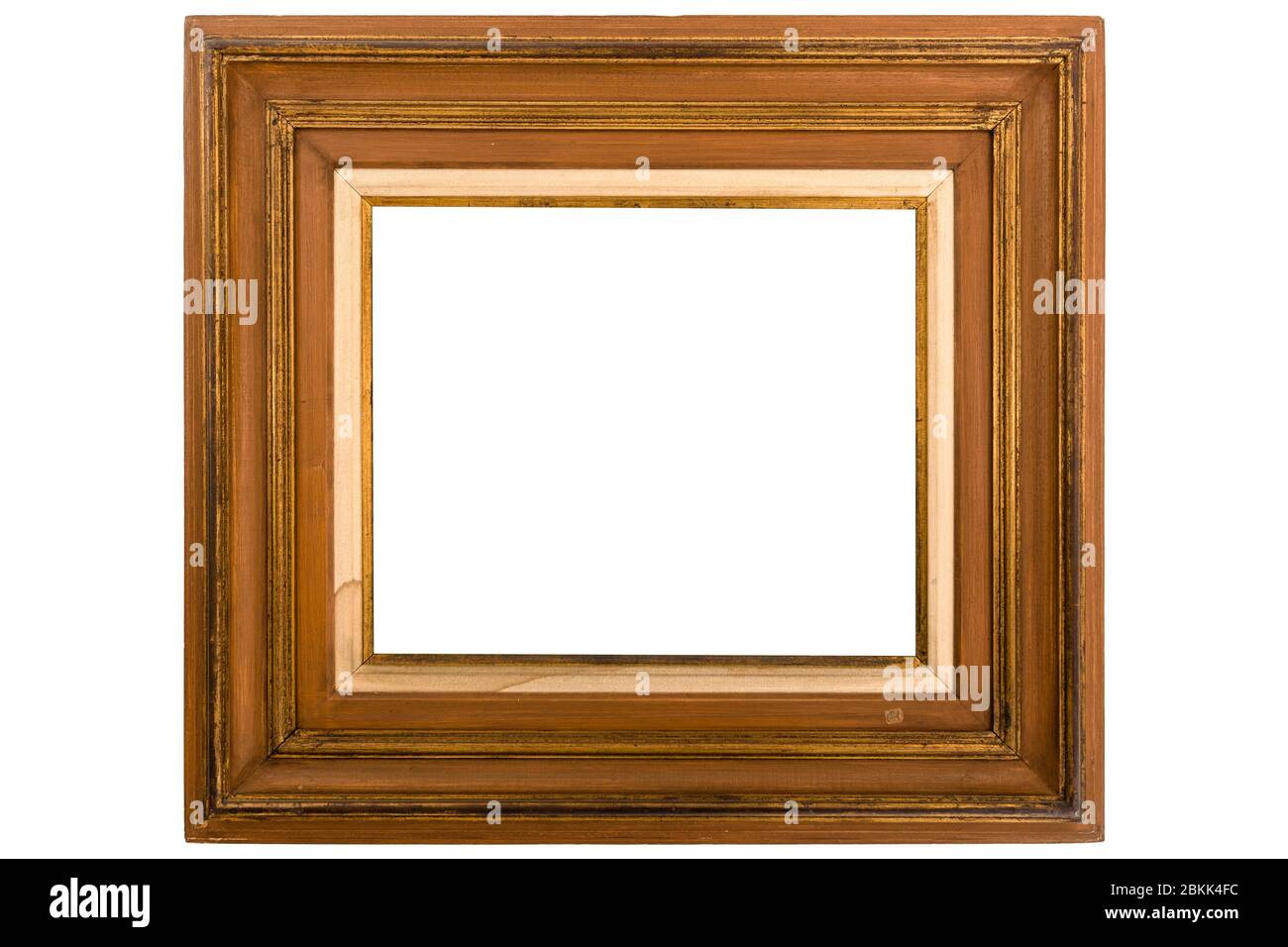 Wooden Frame. Rustic wood frame isolated on the white background ...