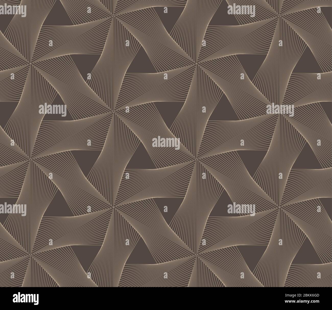 Windmill micro vector pattern. Guilloche brown background or texture for certificate, voucher, diploma Stock Vector